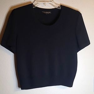 St John Basics knit shirt, black size S